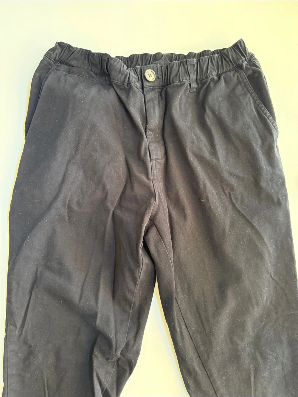 Men's Cove Elastic-Waist Chino Pants in Black - 32